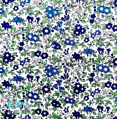 Boucles d'oreille tissu Liberty et acier - Forme carrée