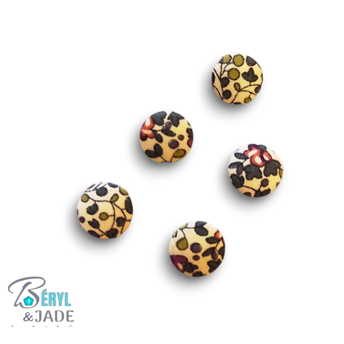 Lot de trente boutons Liberty semi-bombés 12 mm - Boutons pour chemise homme