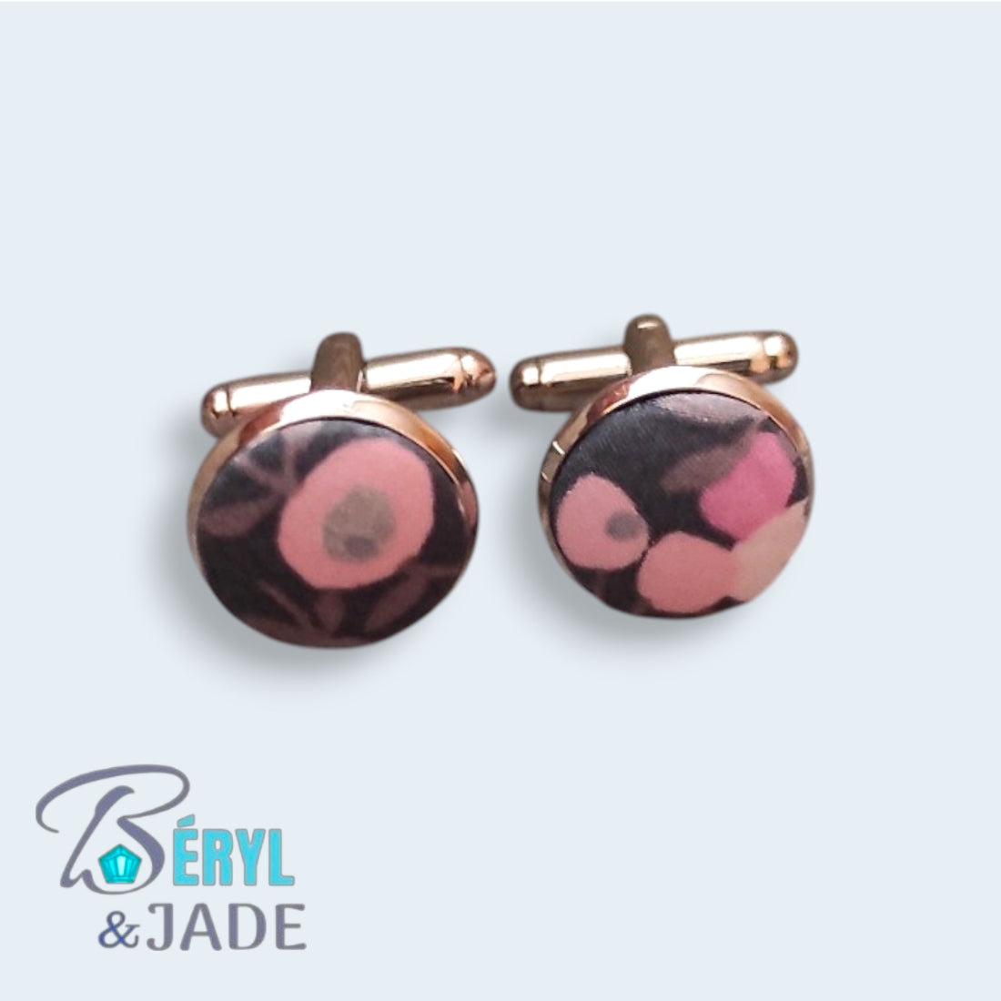 BOUTONS de MANCHETTE  Tissus Liberty aux fonds sombres