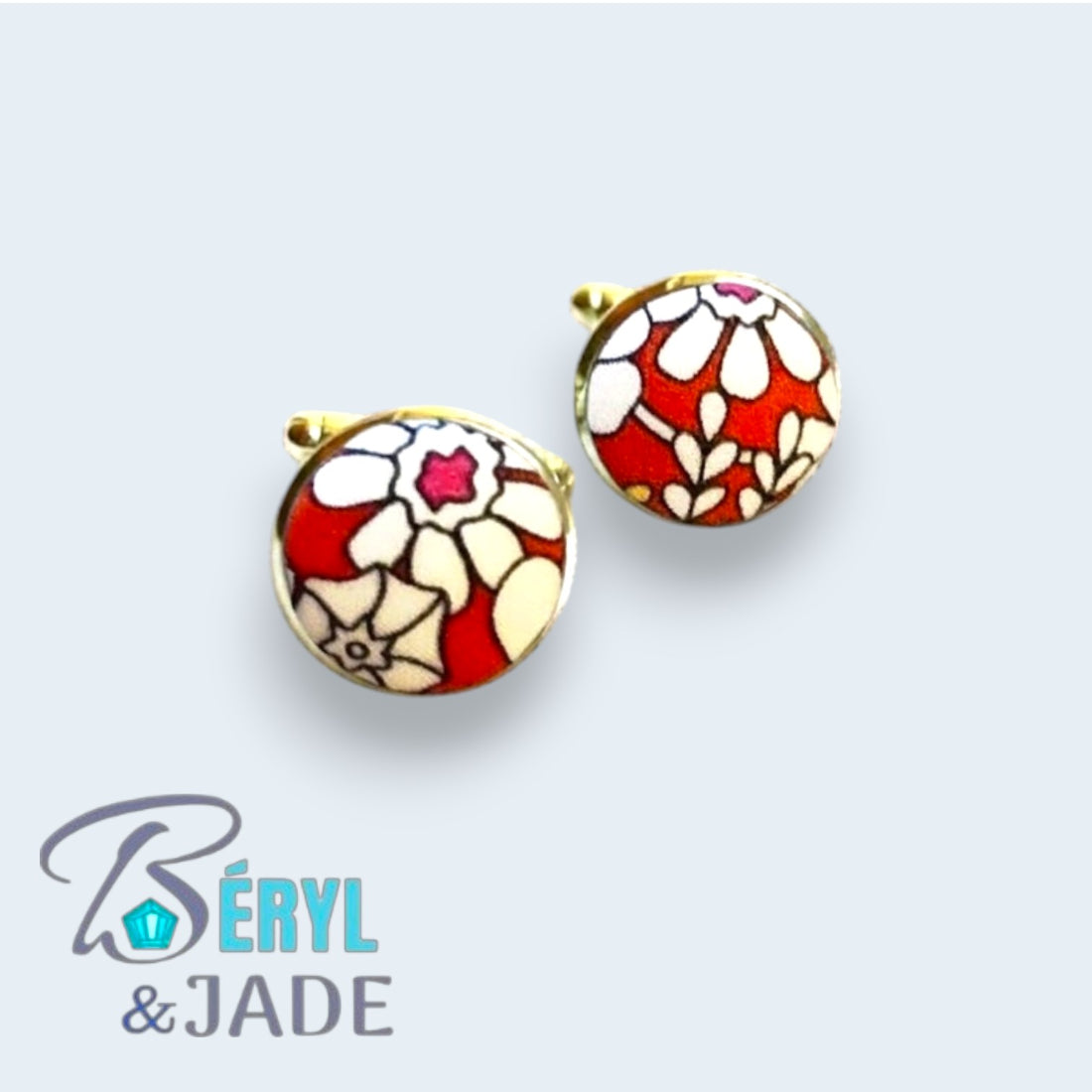 BOUTONS de MANCHETTE Tissu Liberty, Collection cocktails fruités
