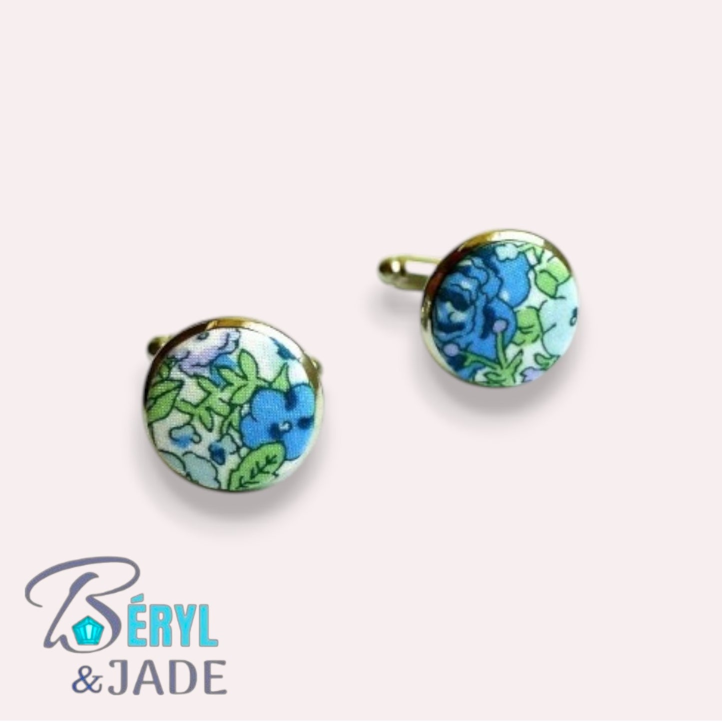 BOUTONS de MANCHETTE personnalisés avec du Tissu Liberty