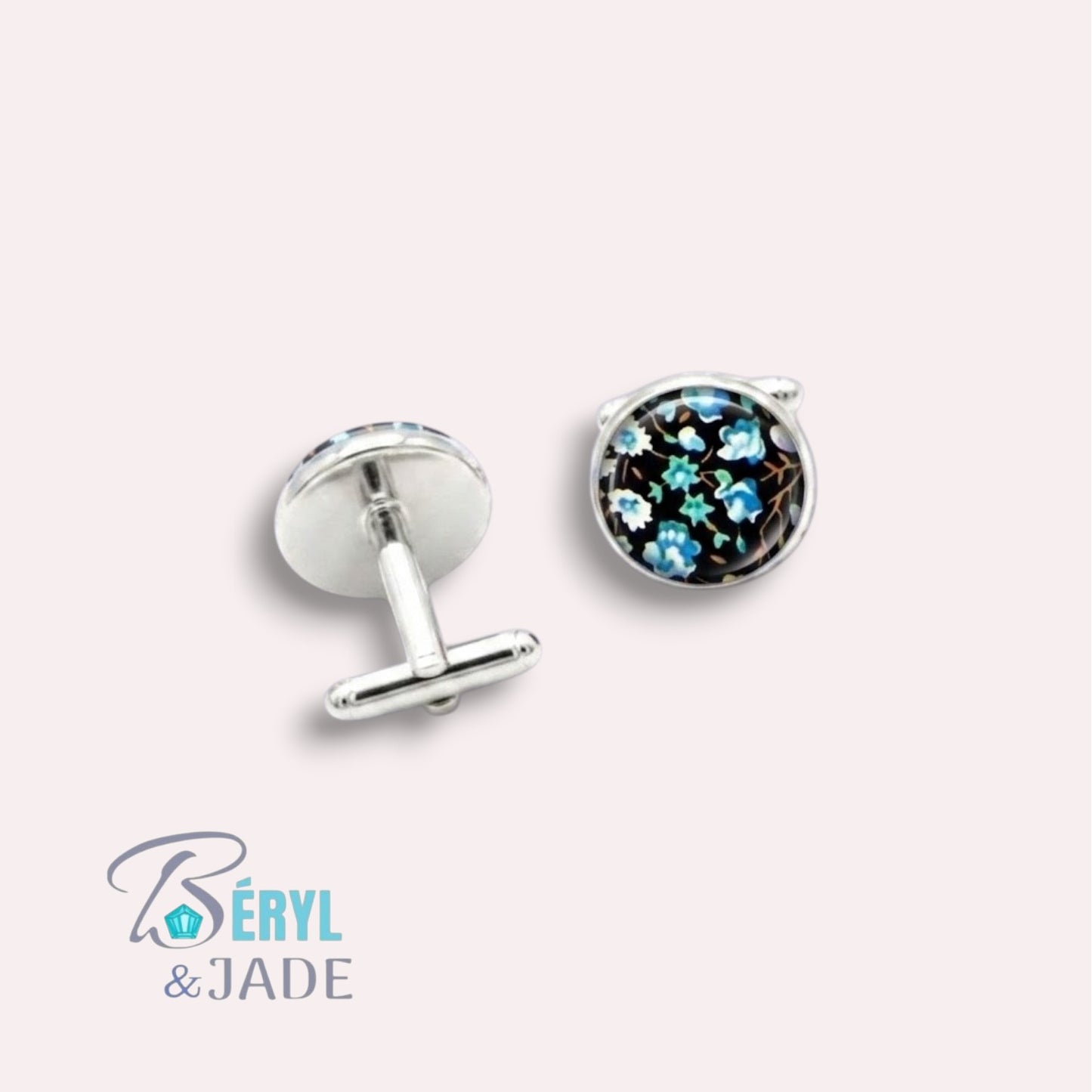 BOUTONS de MANCHETTE  Tissus Liberty aux fonds sombres