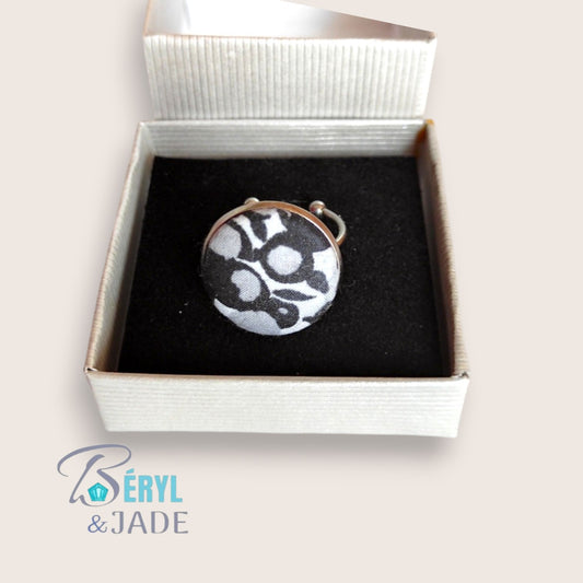 BAGUE Tissu Liberty Wiltshire et Acier