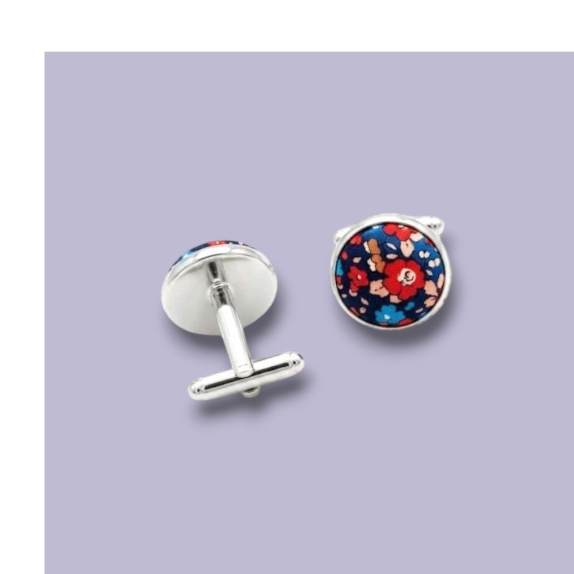 BOUTONS de MANCHETTE  Tissus Liberty aux fonds sombres