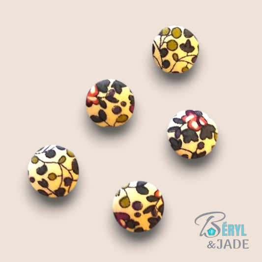 Lot de douze boutons Liberty semi-bombés 12 mm - Boutons pour chemise homme