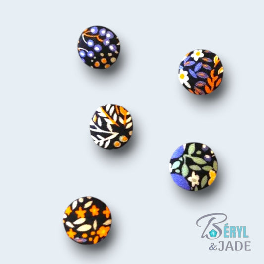 Lot de trente boutons Liberty semi-bombés 12 mm - Boutons pour chemise homme