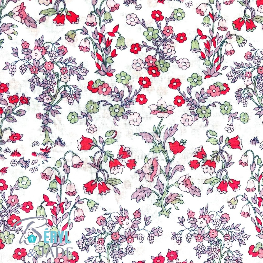 Boucles d'oreille pendantes tissu Liberty et acier - Collection Couleurs fruitées