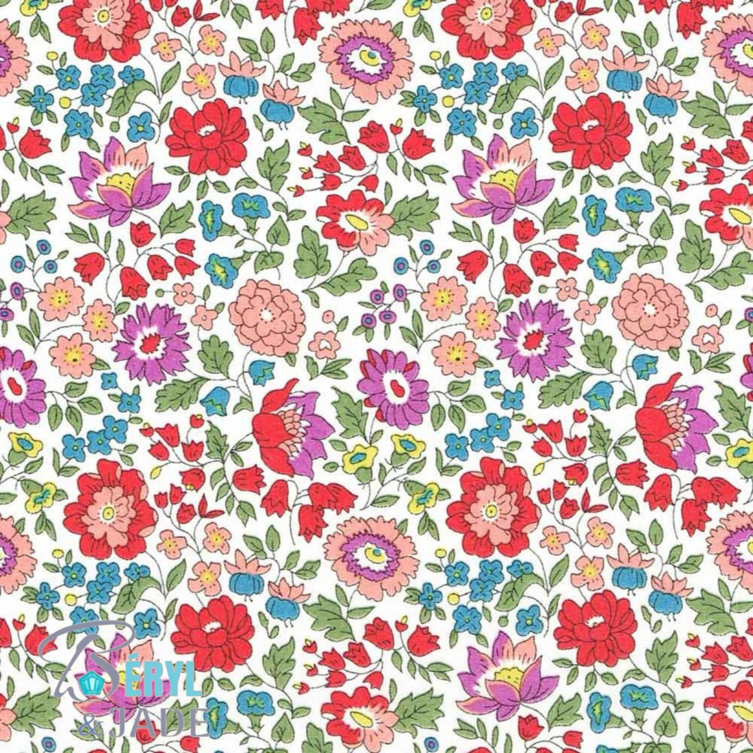 Boucles d'oreille pendantes tissu Liberty et acier - Collection Couleurs fruitées