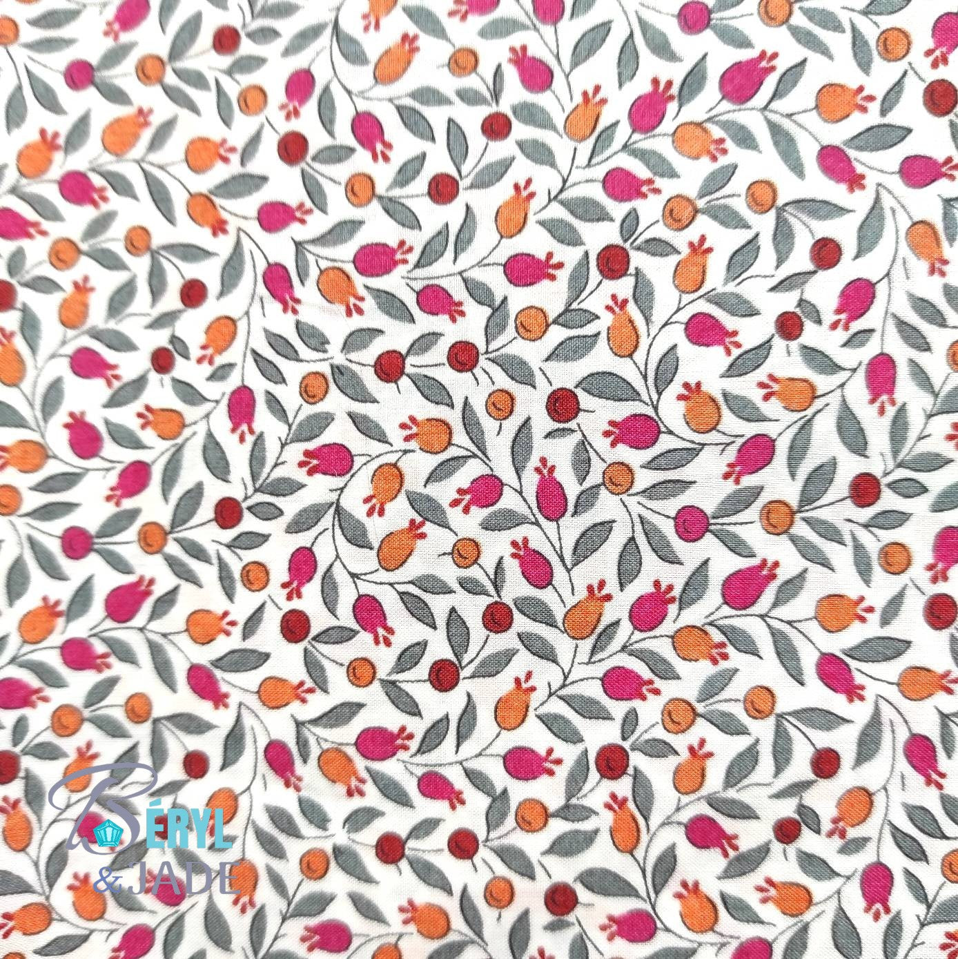 BOUTONS de MANCHETTE Tissu Liberty, Collection cocktails fruités