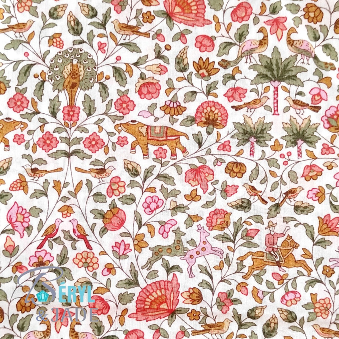 CLOUS D'OREILLE tissu Liberty et acier - couleurs fruitées