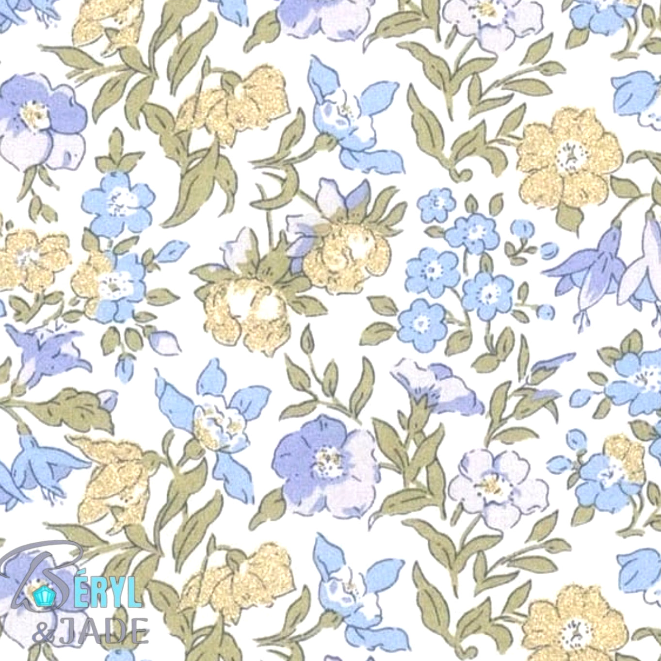 Boucles d'oreille tissu Liberty et acier - Forme octogonale