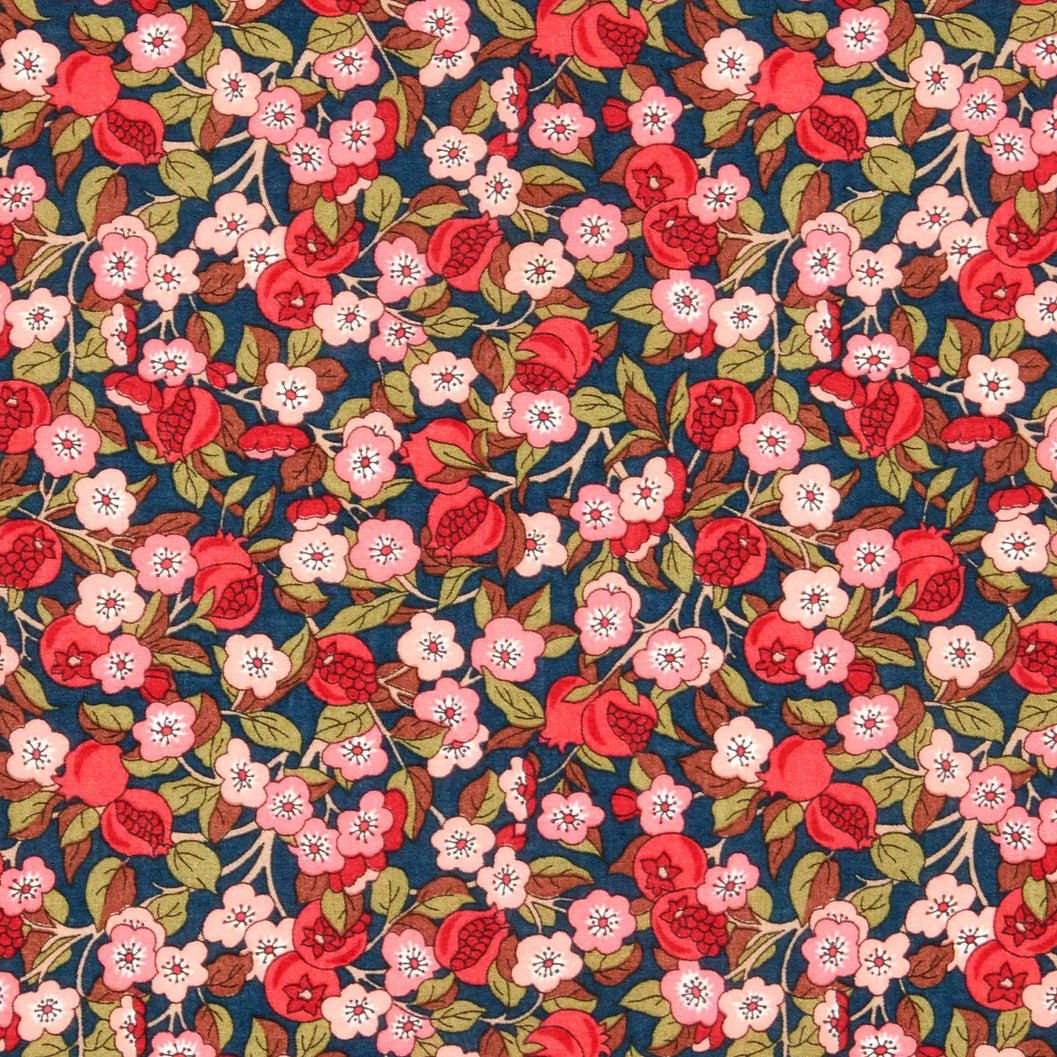 BRACELET tissu Liberty et Acier : Collection " Couleurs Fruitées "