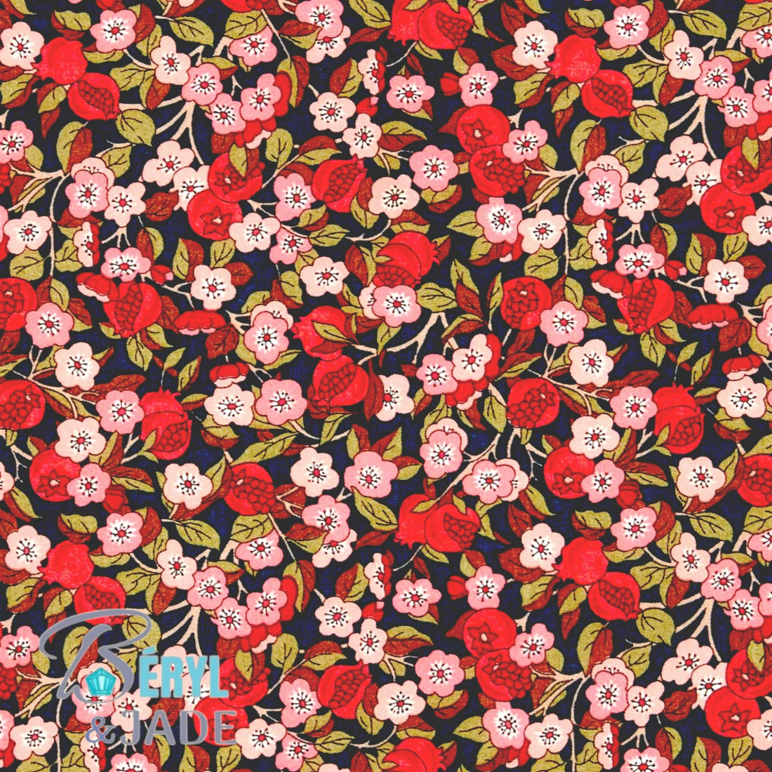 CLOUS D'OREILLE tissu Liberty et acier - couleurs fruitées