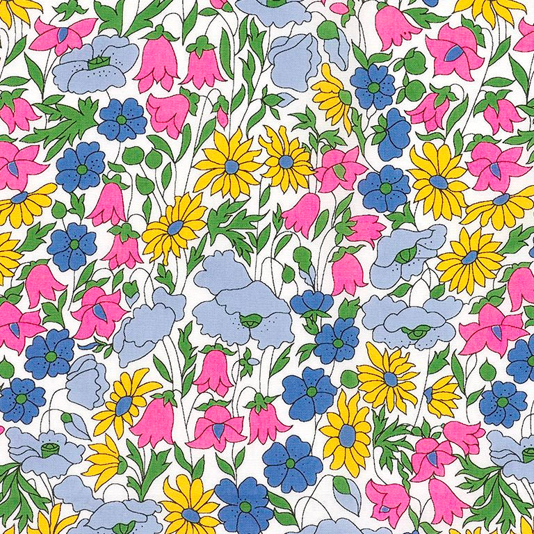 BRACELET tissu Liberty et Acier : Collection " Couleurs Fruitées "