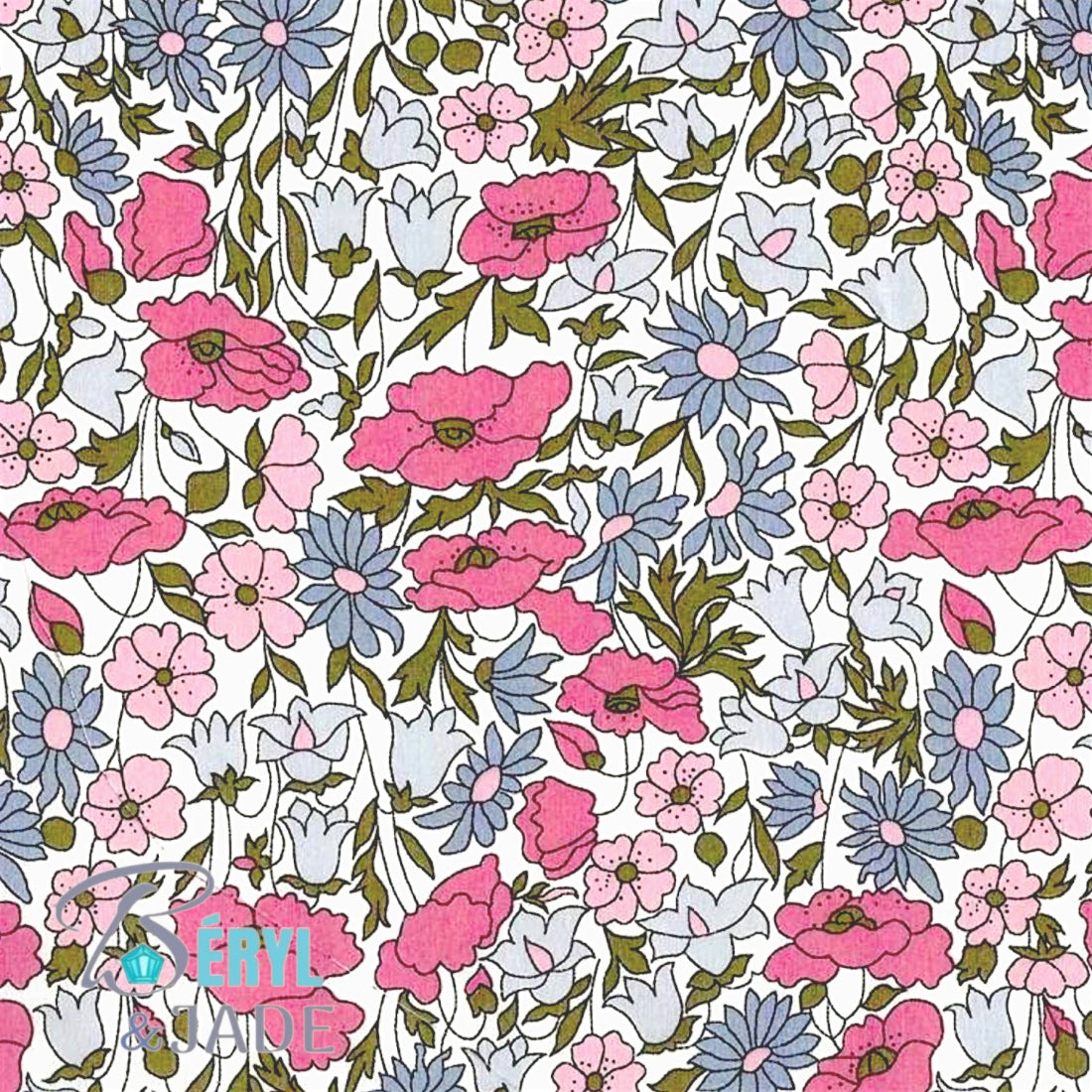 CLOUS D'OREILLE tissu Liberty et acier - couleurs fruitées