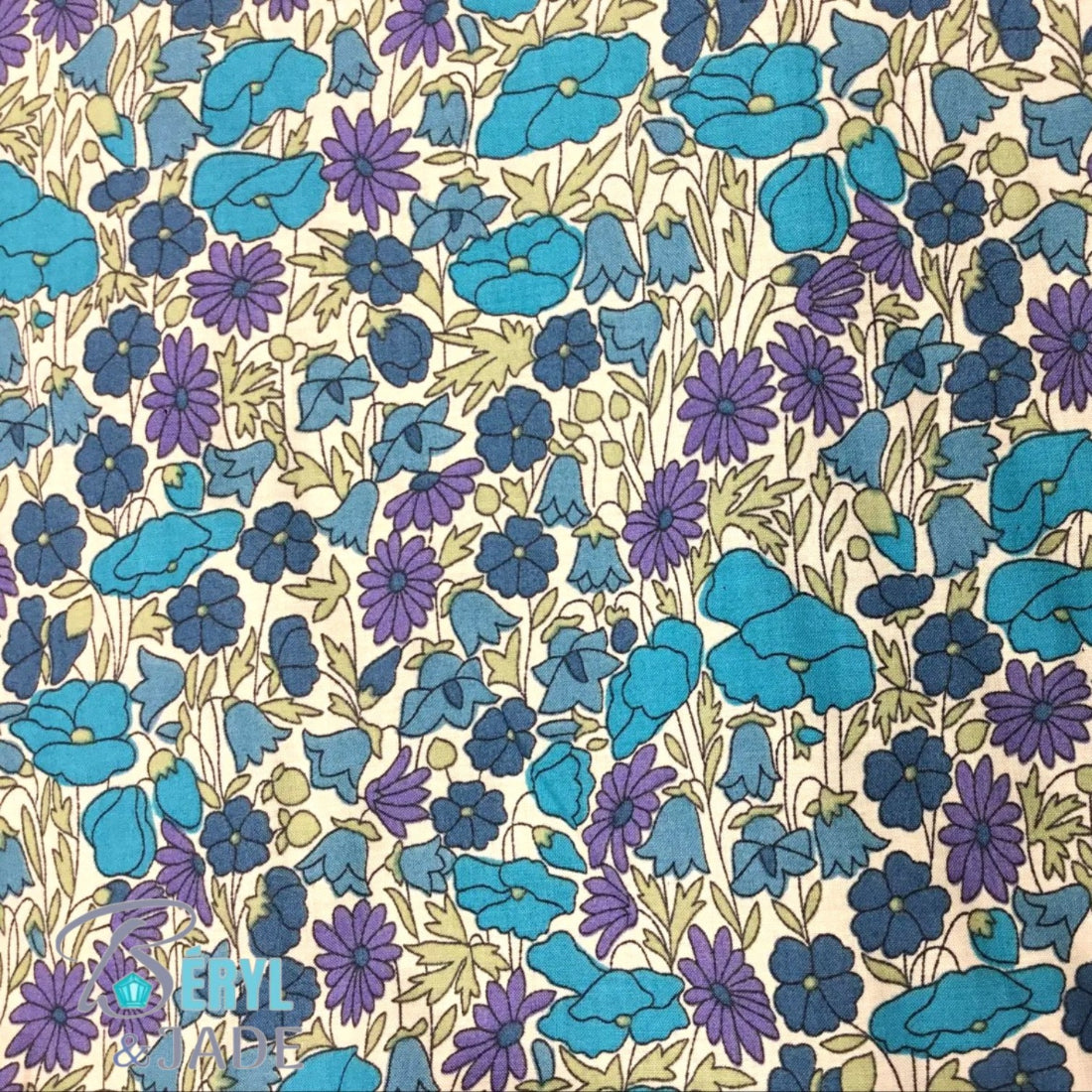 Boucles d'oreille pendantes tissu Liberty et acier - Collection Couleurs fruitées