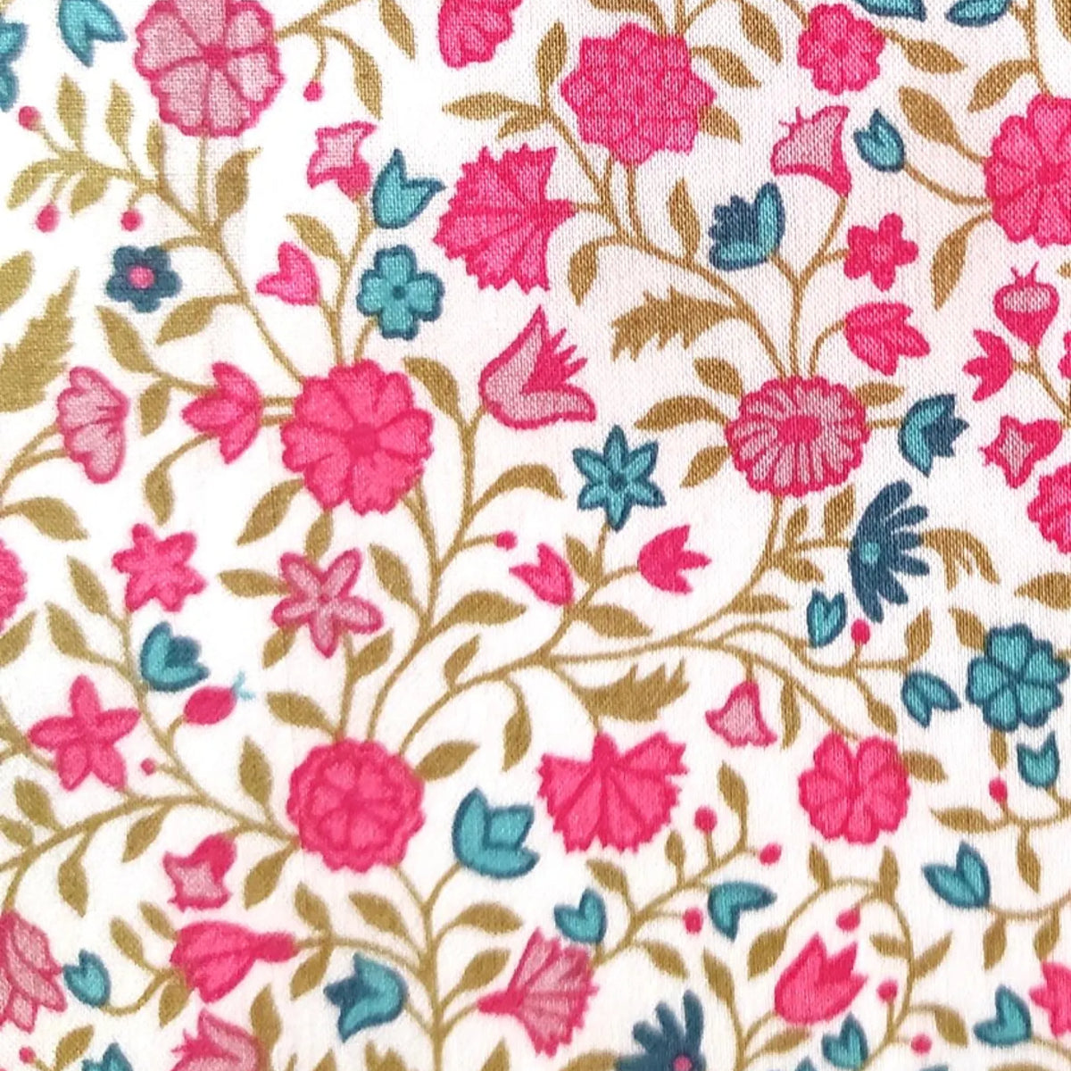 BRACELET tissu Liberty et Acier : Collection " Couleurs Fruitées "