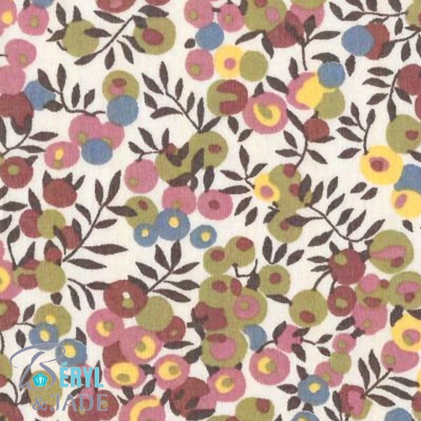 BAGUE Tissu Liberty Wiltshire et Acier