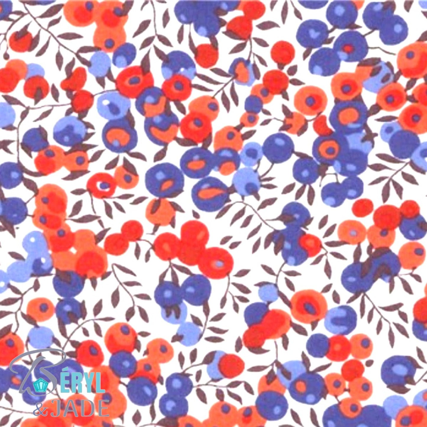 BAGUE Tissu Liberty Wiltshire et Acier