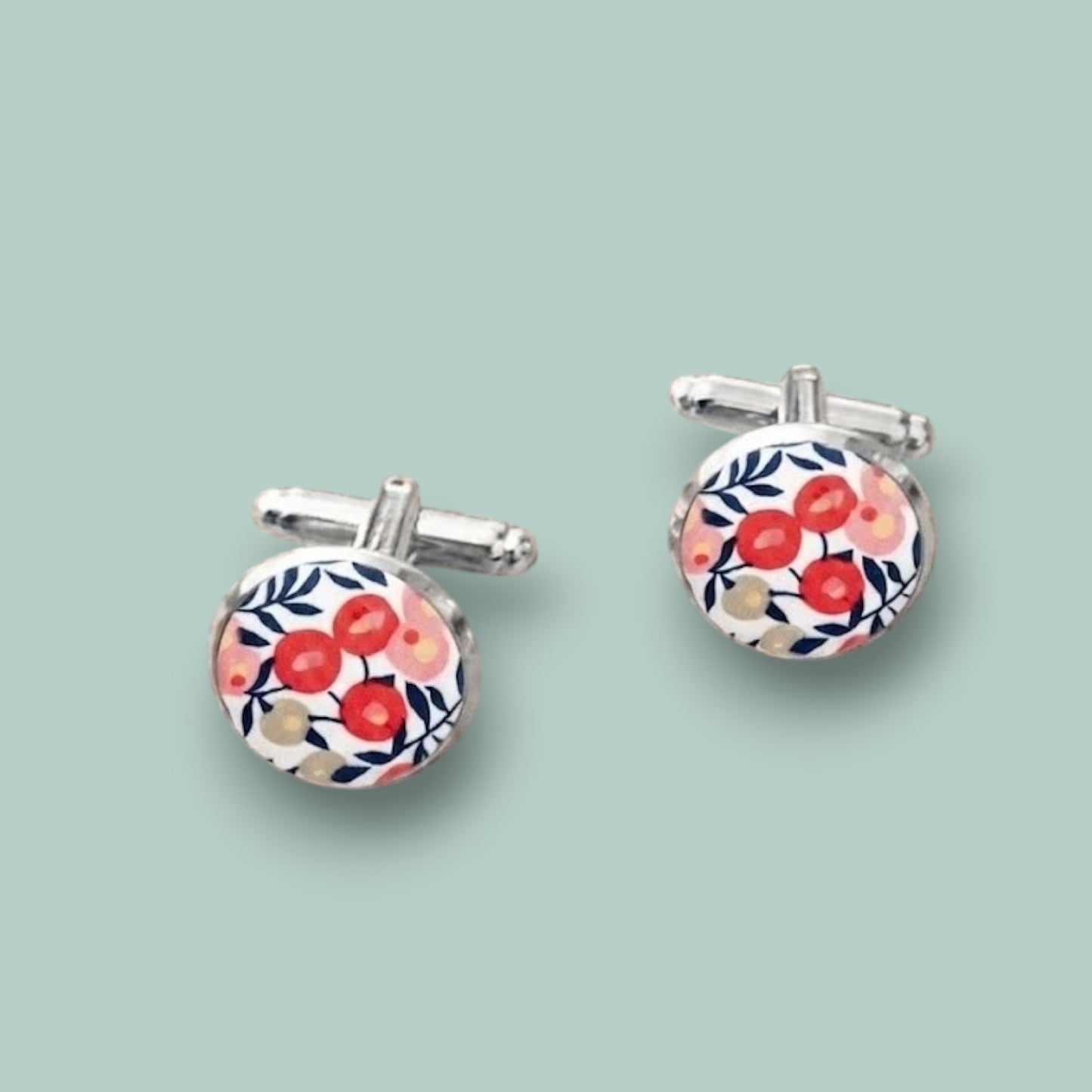 BOUTONS de MANCHETTE personnalisés avec du Tissu Liberty