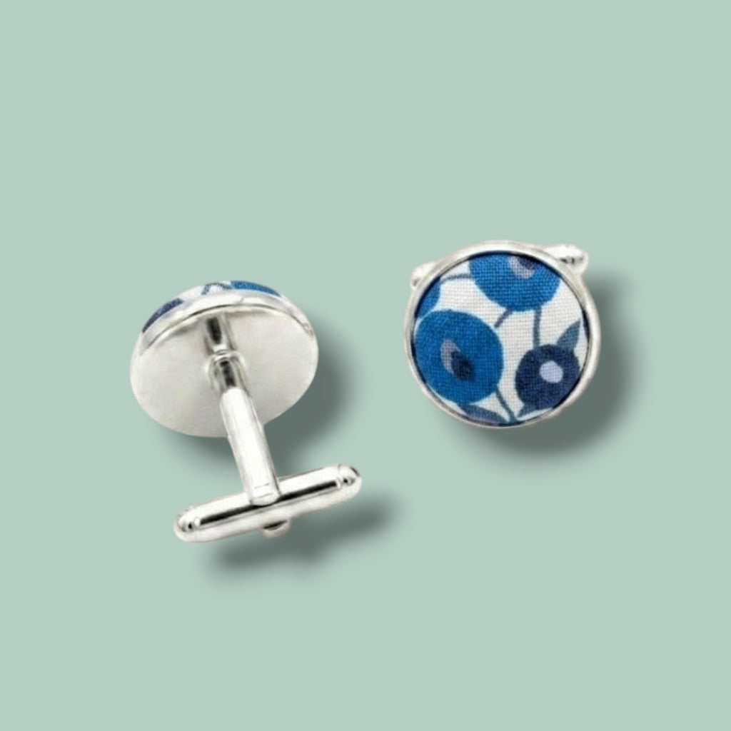 BOUTONS de MANCHETTE personnalisés avec du Tissu Liberty