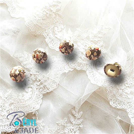 Lot de douze Boutons Boule tissu Liberty 12 mm