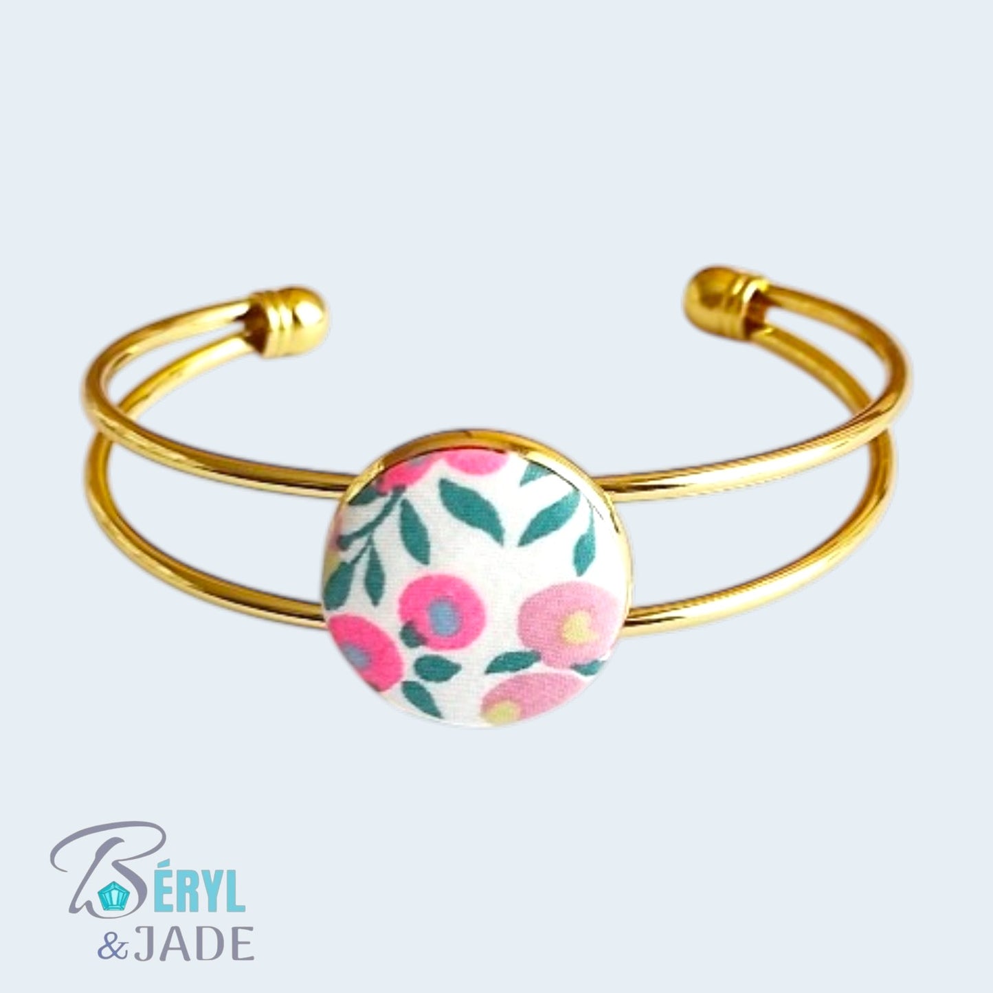 BRACELET JONC Tissu Liberty Wiltshire - Pour une cérémonie